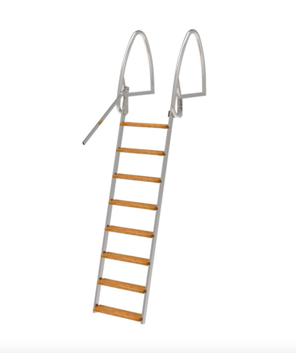 Badstege, 8-steg, 202cm, Uppfällbar, Rostfri Syrafast, Trästeg