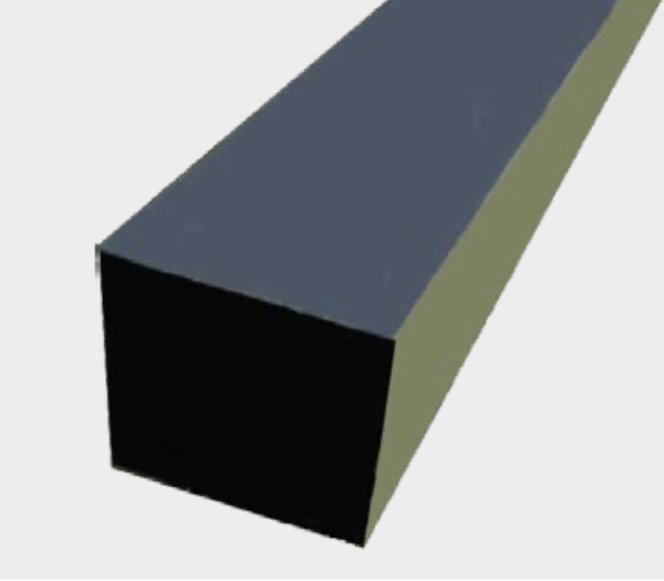 Fender massiv Gummi 100 x 100 x 3000 mm.