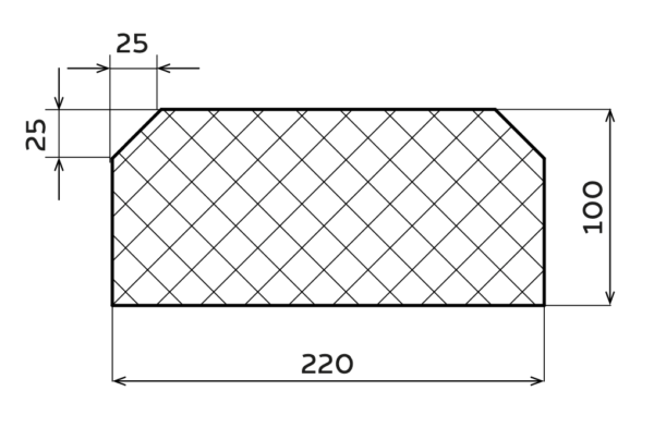 Fender massiv Gummi 220 x 100 x 2000 mm. - Bild 2