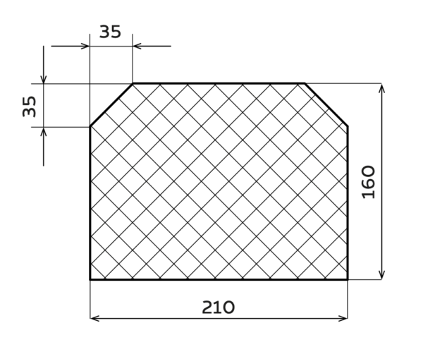 Fender massiv Gummi 210 x 160 x 2000 mm. - Bild 2