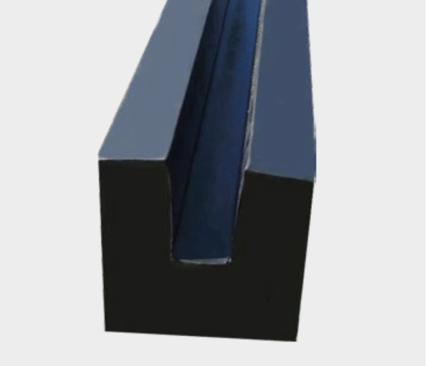 Fender massiv Gummi 100 x 100 x 3000 mm. Med profil