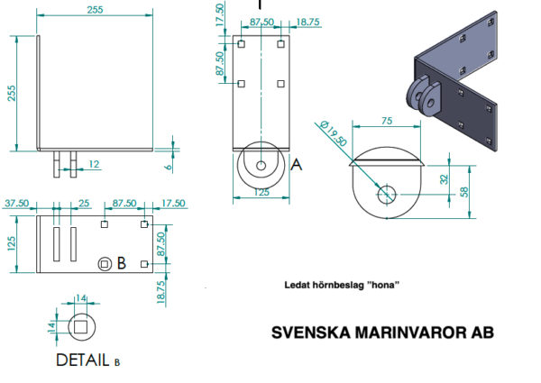 Ledat hörnbeslag PRO säljs i 2-pack - Bild 6