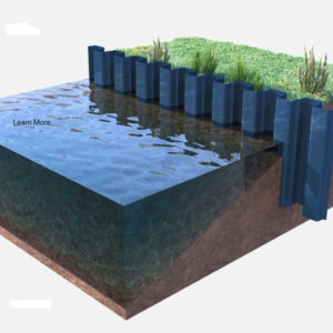 Plastspont för återställning av våtmarker