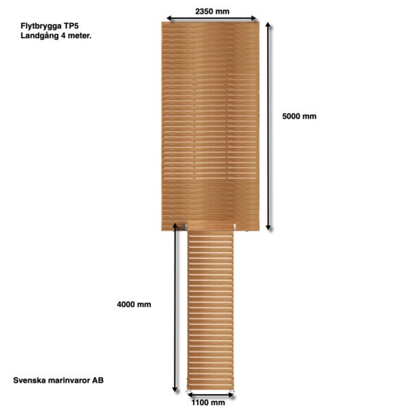 Flytbrygga TP5 (Längd 5.0 m Bredd 2.35m) - Bild 3